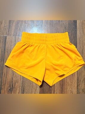 Athletic Works Bright Orange Elastic Waist Girls' Shorts